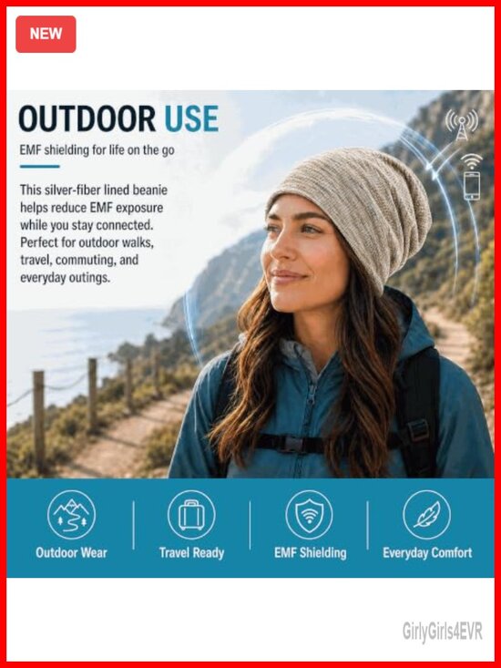 EMF Protection Beanie Cap Faraday Hat Blocks 99.9% 5G WiFi Microwave Radiation main image 4